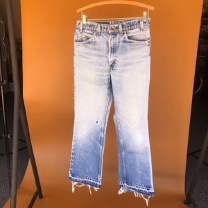 Vintage Stunning Levi Jeans with cut off hem